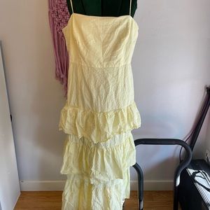 J crew striped tiered dress